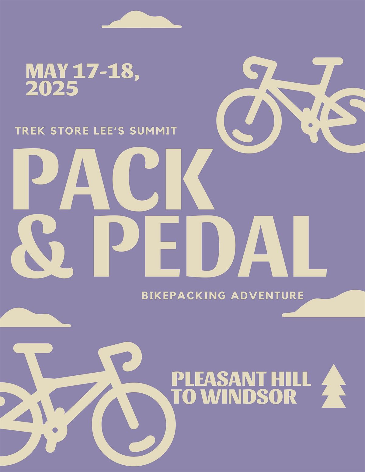 Pack and Pedal Adventure Ride, 17 May | Event in Pleasant Hill | AllEvents