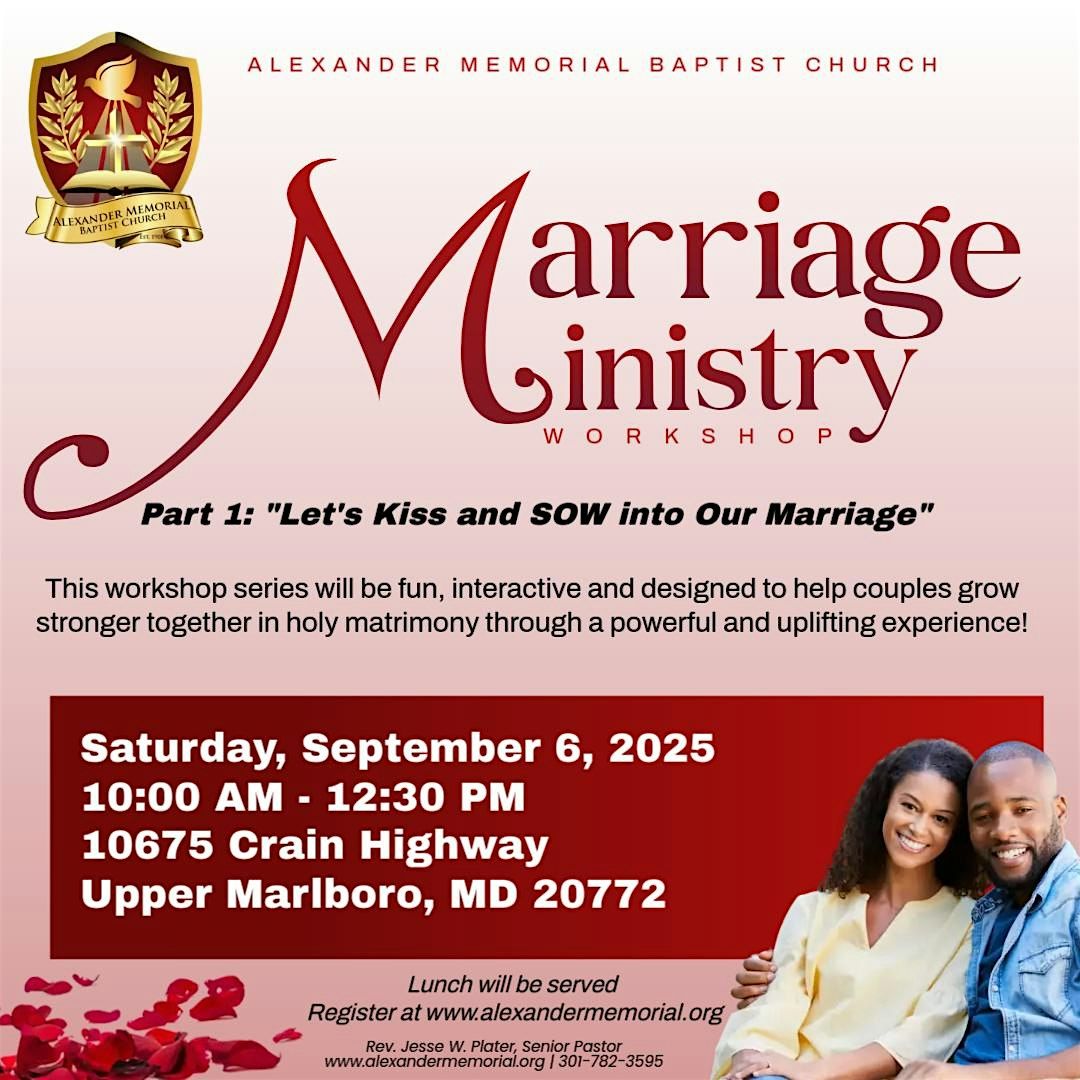 AMBC Marriage Ministry Workshop, 6 September | Event in Upper Marlboro | AllEvents