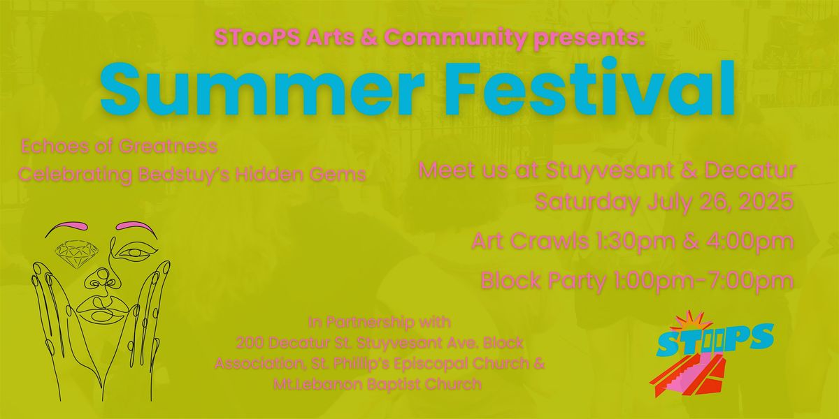 STooPS Arts & Community Summer Festival 2025, 26 July | Event in Brooklyn | AllEvents
