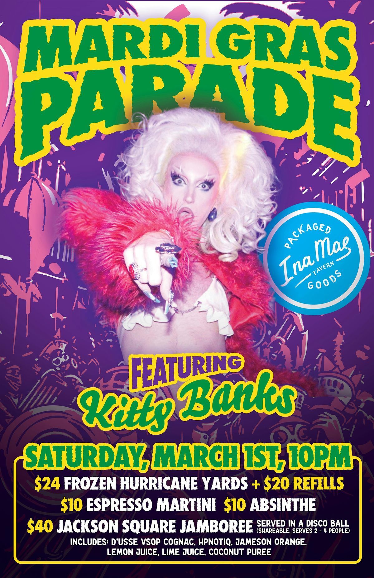 Kitty Banks Mardi Gras Parade, Ina Mae, Chicago, 1 March 2025 | AllEvents