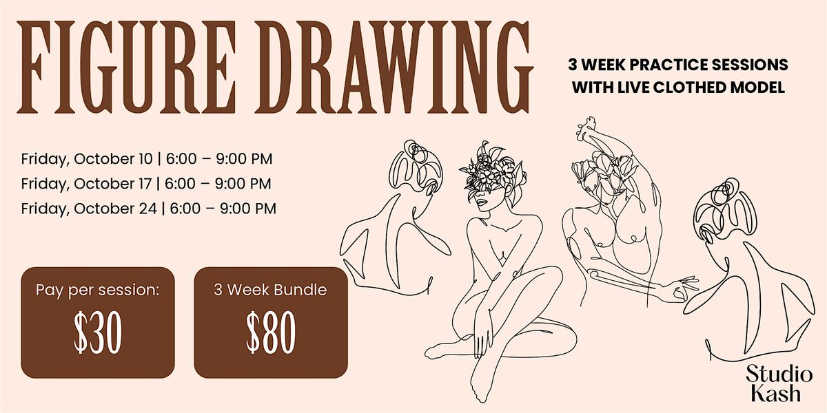 Figure Drawing | 3 Week Practice Sessions, 10 October | Event in Northport | AllEvents