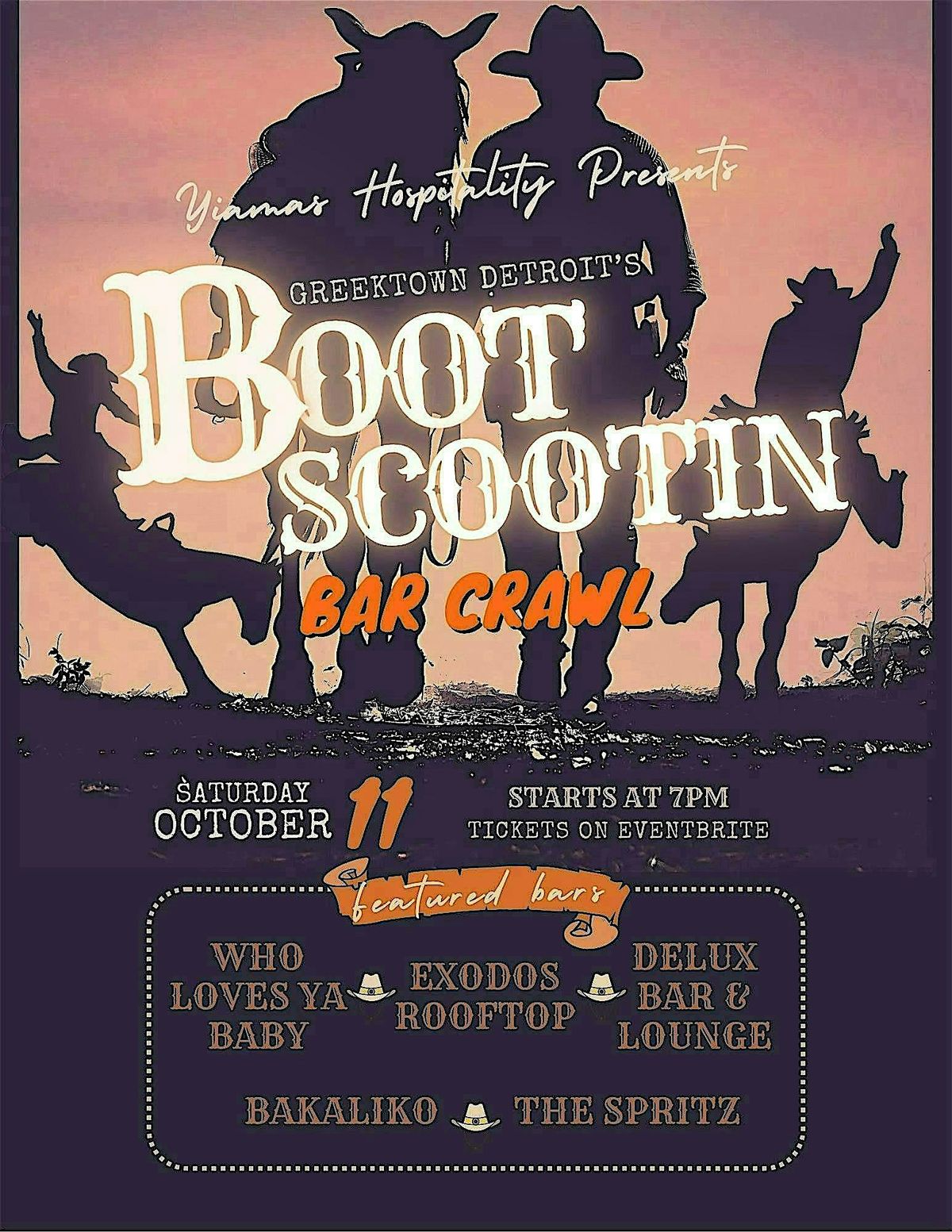 Boot Scootin Bar Crawl, 11 October | Event in Detroit | AllEvents