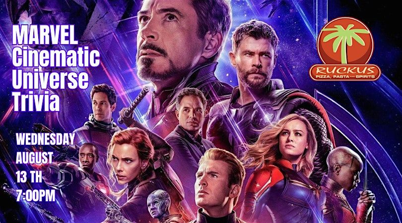 Marvel Cinematic Universe Trivia at Ruckus Scratch Kitchen, 13 August | Event in Raleigh | AllEvents