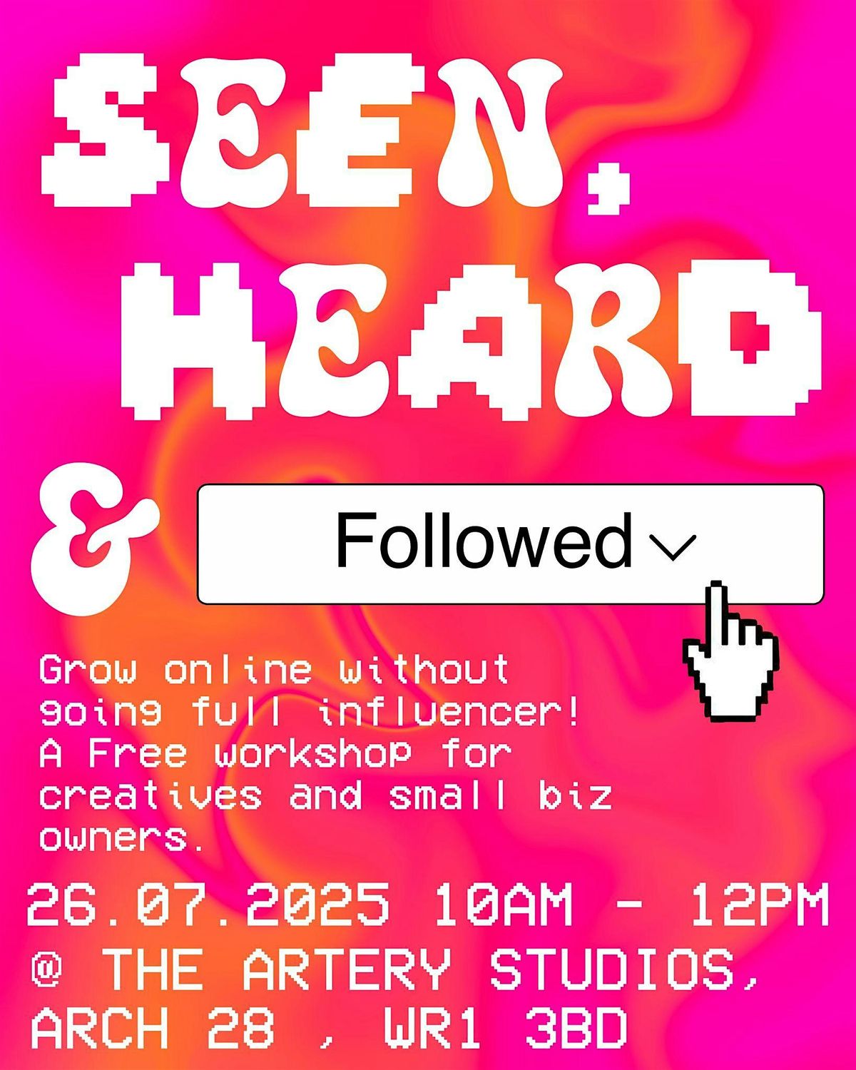 Seen, Heard & Followed - Free Online Growth Workshop, 26 July | Event in Worcester | AllEvents