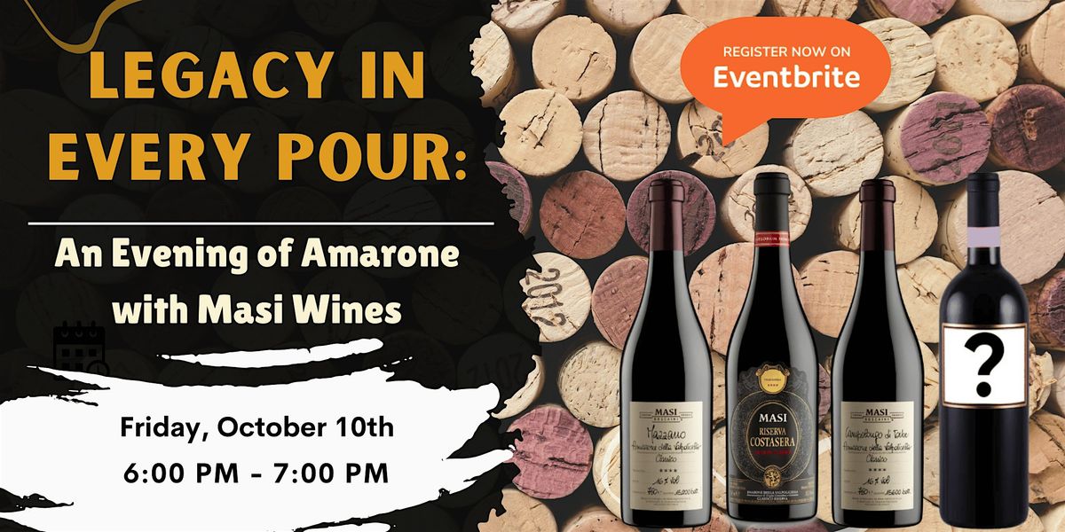 Legacy in Every Pour: An Evening of Amarone with Masi Wines, 10 October | Event in White Plains | AllEvents