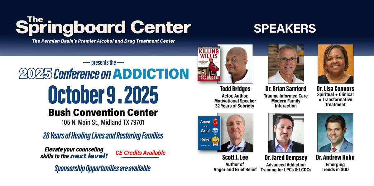The Springboard Center's Conference on Addiction, 9 October | Event in Midland | AllEvents