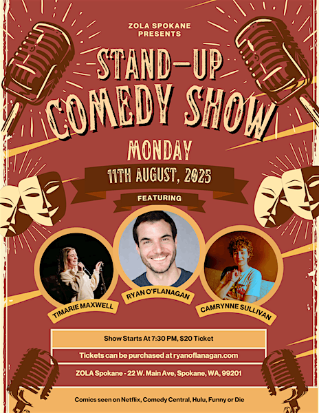 Ryan O'Flanagan and Friends Live at ZOLA, 11 August | Event in Spokane | AllEvents