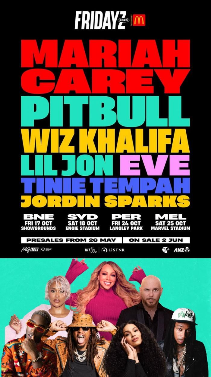 Fridayz Live 2025 Featuring Mariah Carey, Pitbull, Wiz Khalifa & More ...
