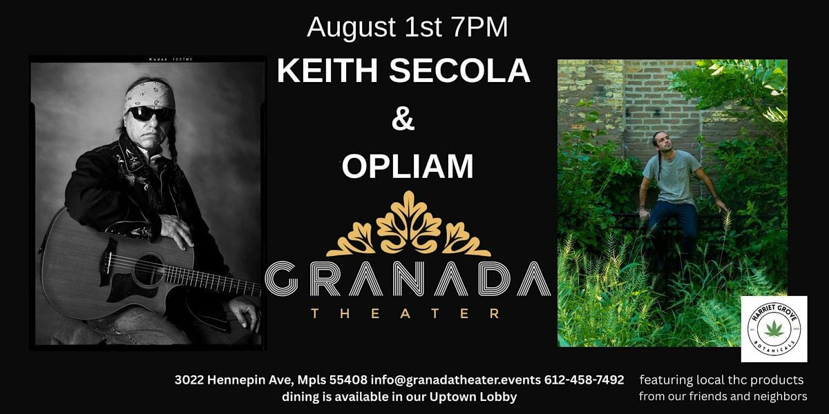 Keith Secola with Opliam, 1 August | Event in Minneapolis | AllEvents