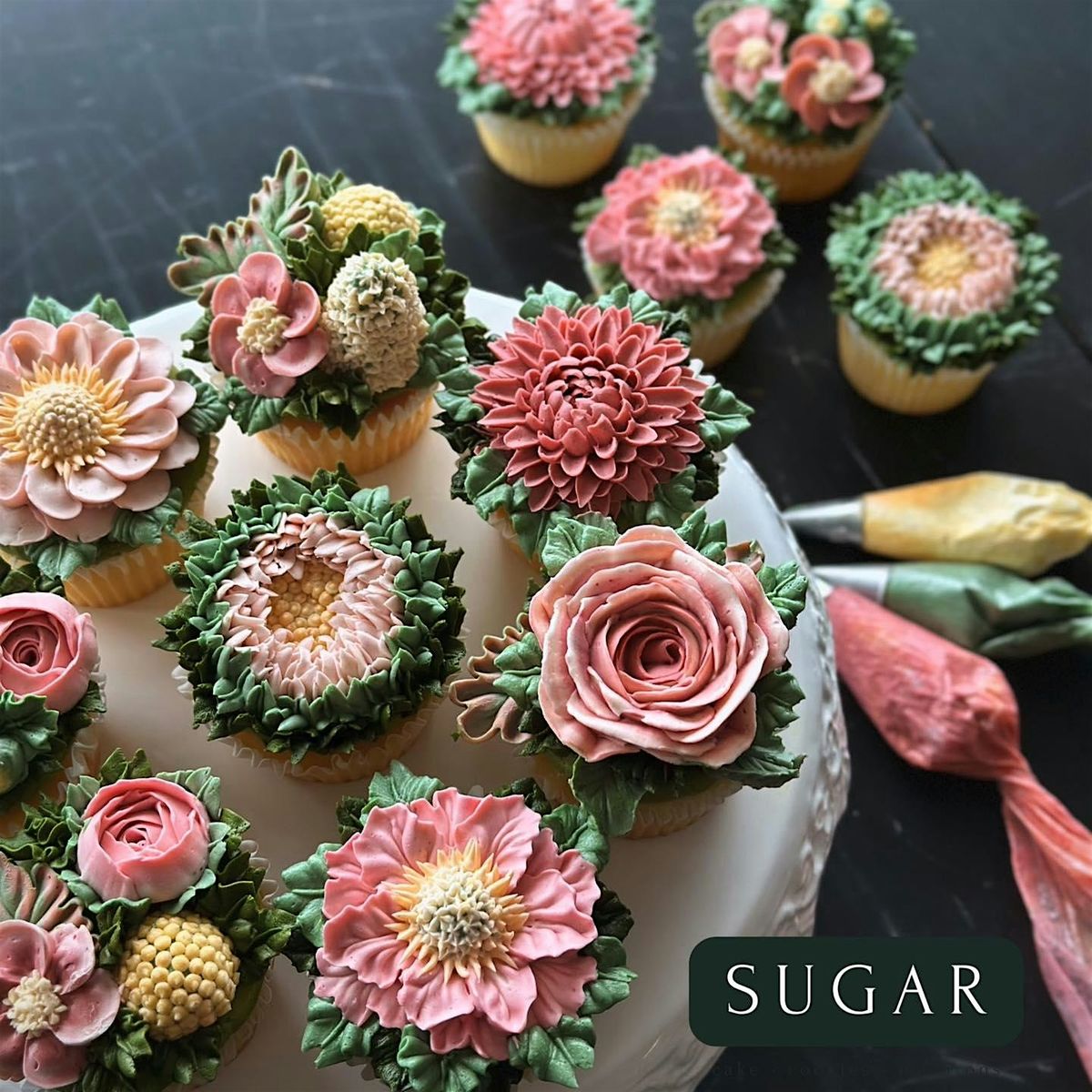 Holiday Blooms Buttercream Floral Design Cupcake Class - December 6, 6 December | Event in Mission | AllEvents