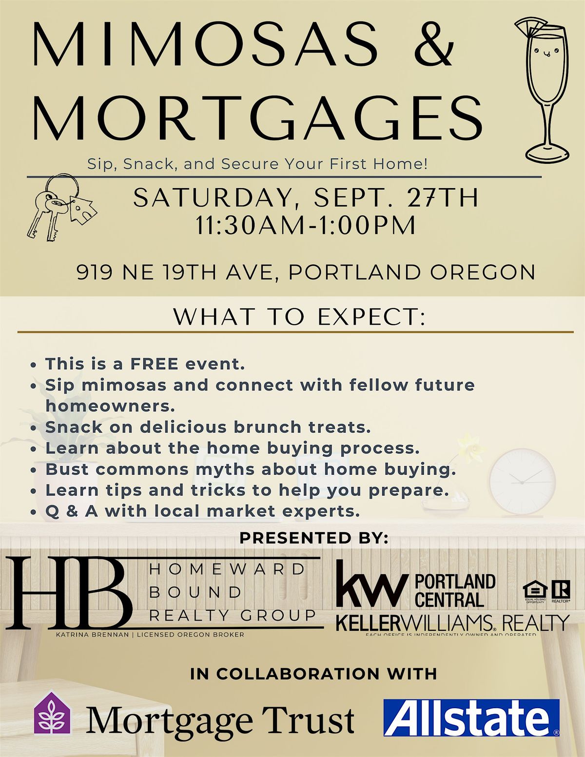 Mimosas & Mortgages, 27 September | Event in Portland | AllEvents