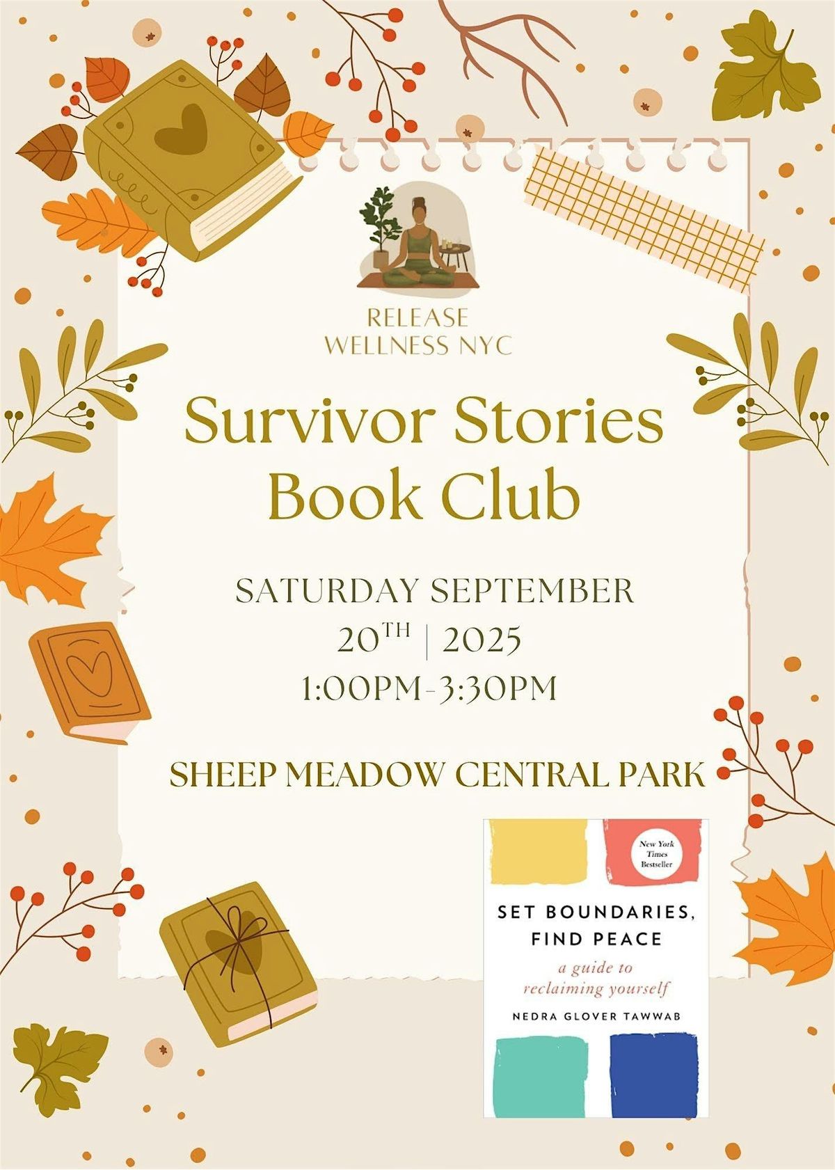 Release Wellness NYC: Survivor Stories Fall Book Club, 20 September | Event in New York | AllEvents