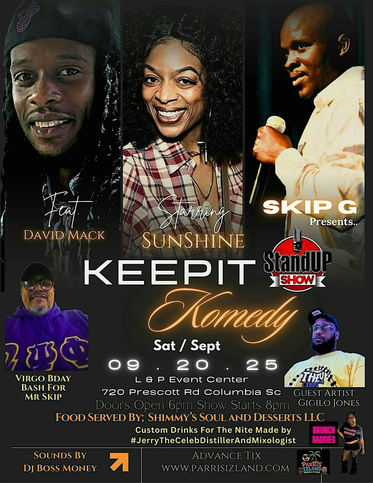 Keepit Komedy by Skip G ... Starring SunShine & David Mack, 20 September | Event in Columbia | AllEvents