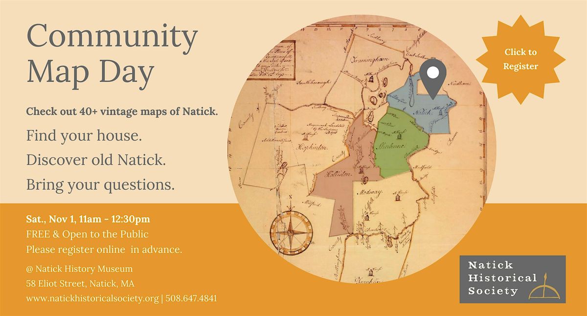 Community Map Day, 1 November | Event in Natick | AllEvents