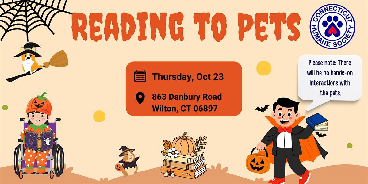 Reading to Pets - Thursday, October 23, 23 October | Event in Wilton | AllEvents