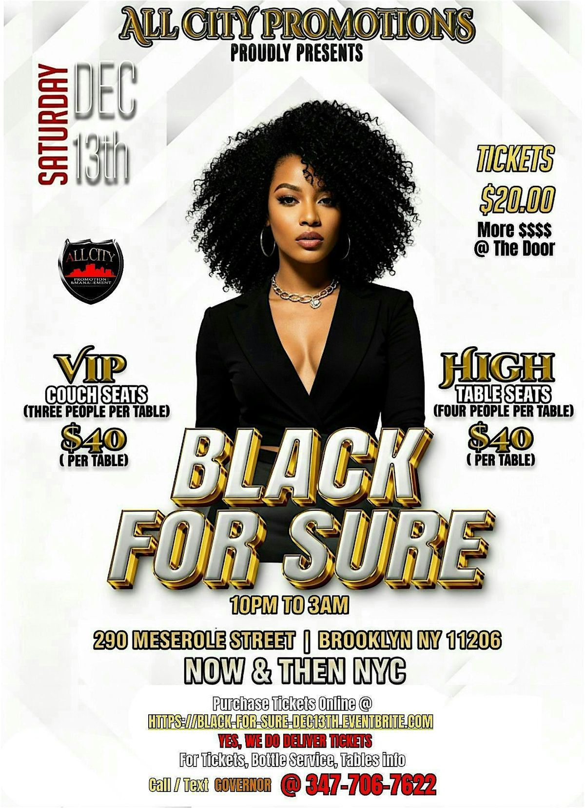 Sat Dec 13th, BLACK FOR SURE @ Now & Then NYC, 13 December | Event in Brooklyn | AllEvents