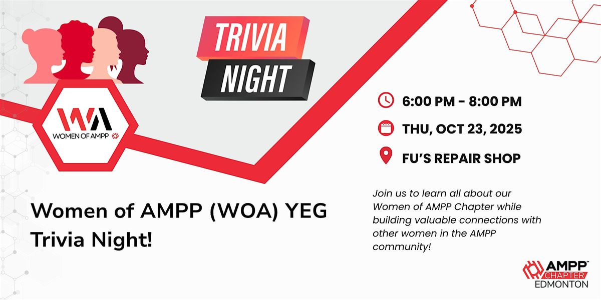 Women of AMPP (WOA) YEG Trivia Night, 23 October | Event in Edmonton | AllEvents