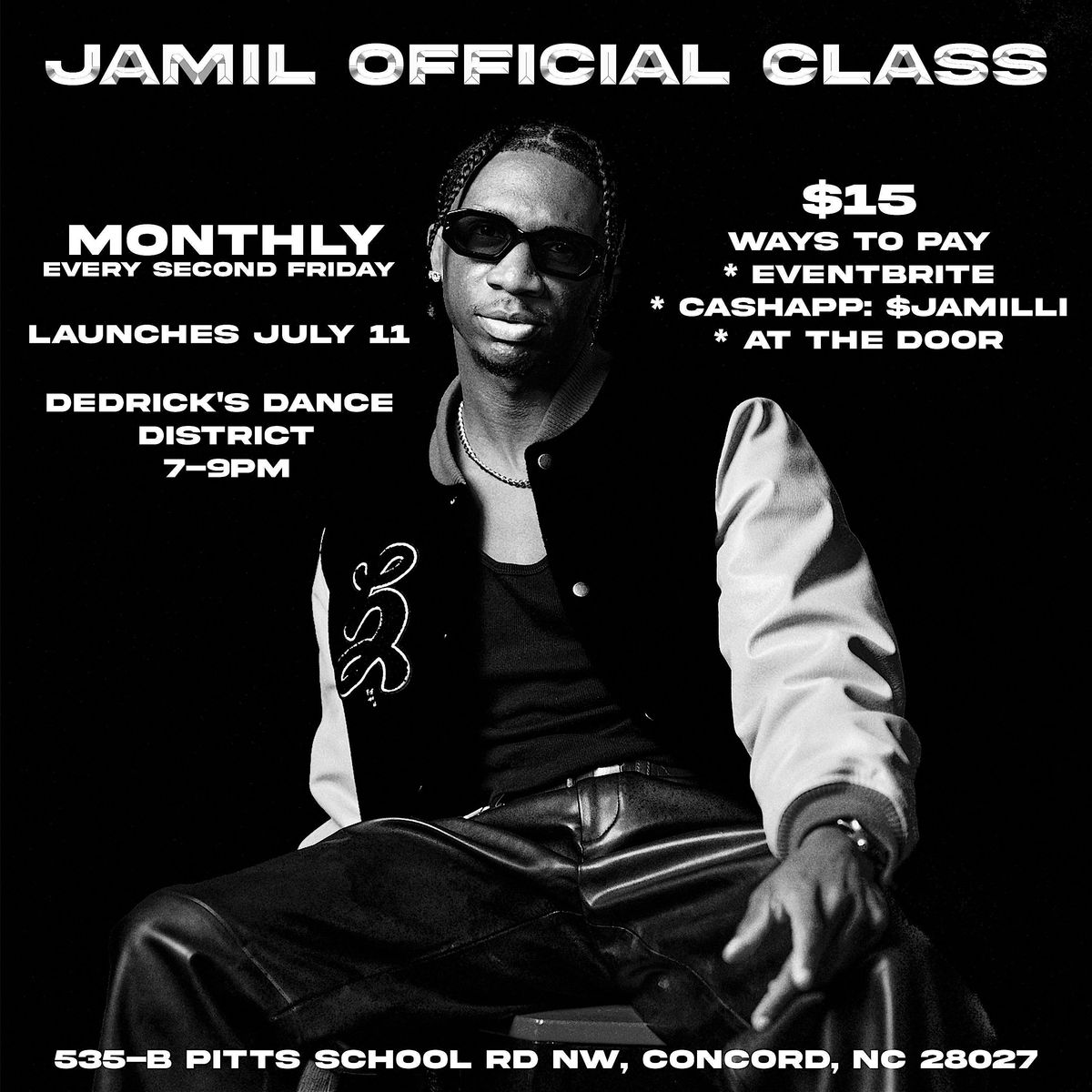 Jamil Official Class, 11 July | Event in Concord | AllEvents