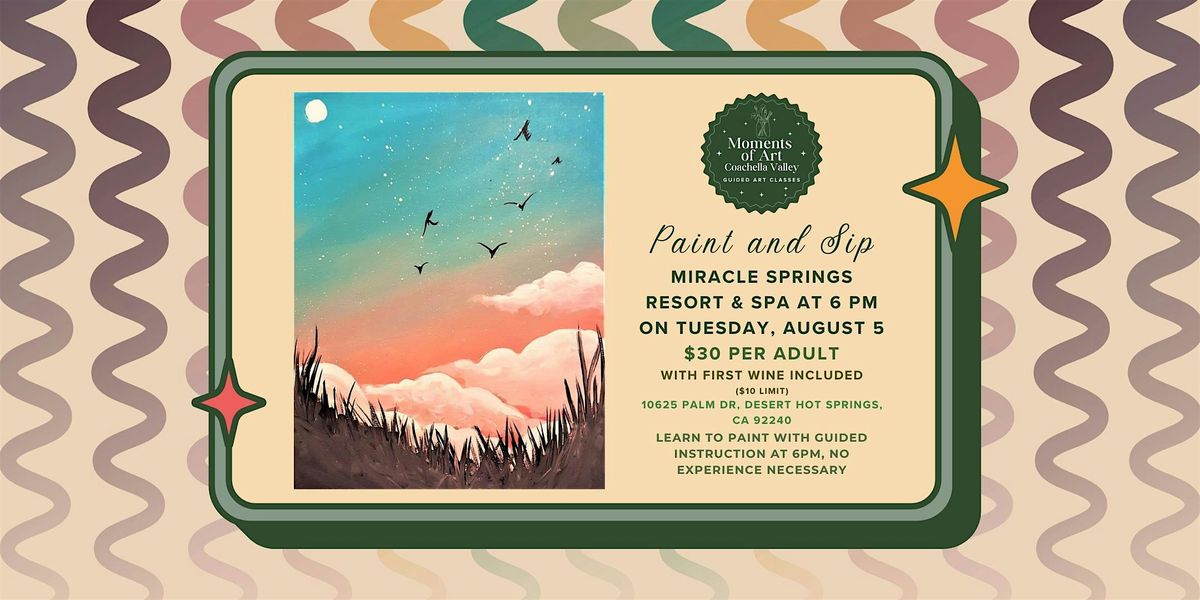 Sunset Field Paint and Sip, 5 August | Event in Desert Hot Springs | AllEvents
