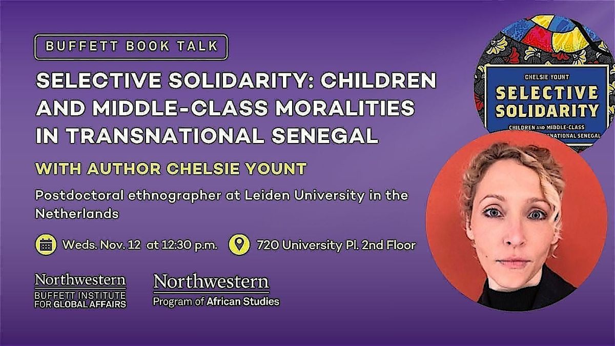 Buffett Book Talk: "Selective Solidarity" with Chelsie Yount, 12 November | Event in Evanston | AllEvents