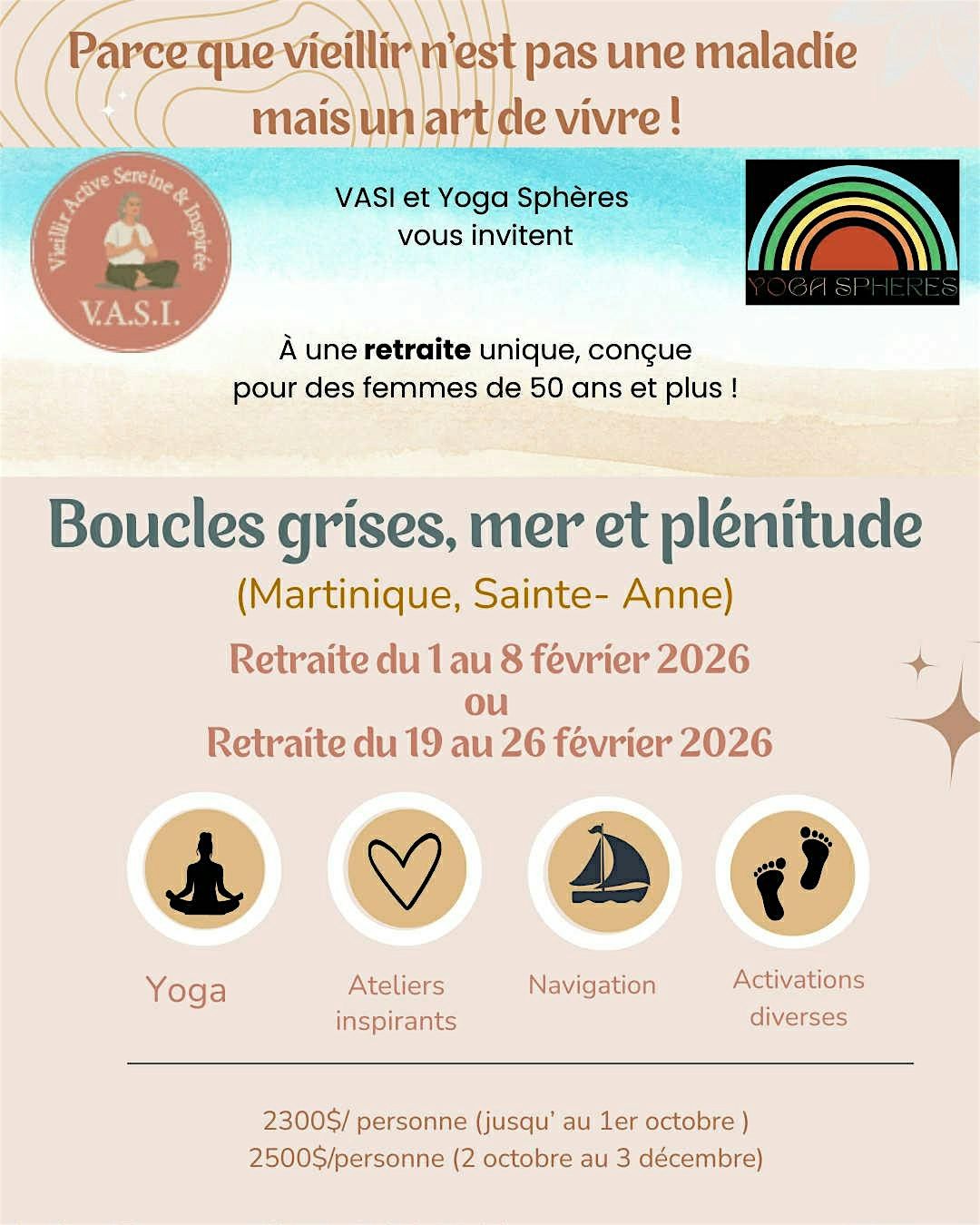 Boucles grises, mer et plénitude, 1 February | Event in Sainte-Anne | AllEvents