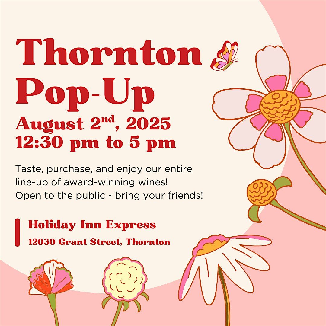 Thornton Pop-Up Tasting Room with Whitewater Hill Vineyards, 2 August | Event in Thornton | AllEvents