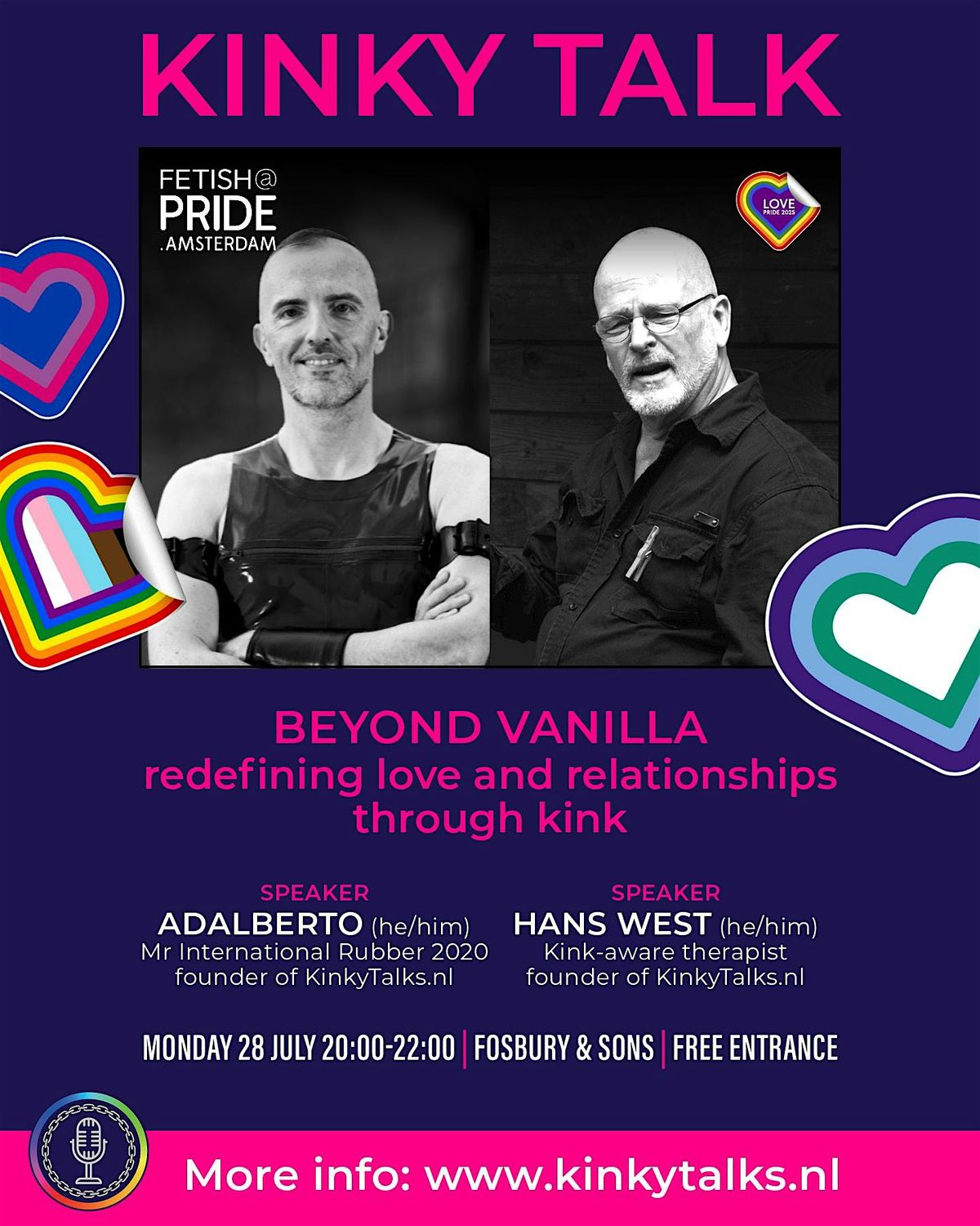 Kinky Talk: Beyond Vanilla - redefining love and relationships through kink, 28 July | Event in Amsterdam
