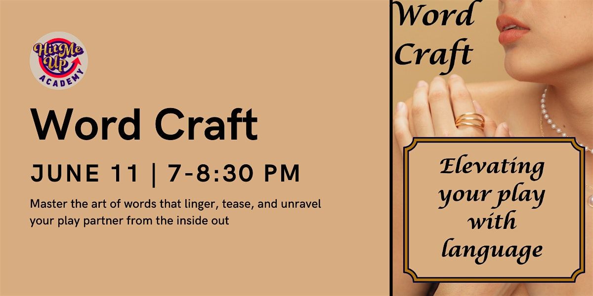 HMU Academy: Word Craft, 11 June | Event in New York | AllEvents