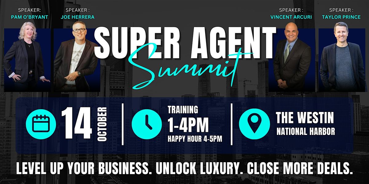 Super Agent Summit, 14 October | Event in Oxon Hill | AllEvents