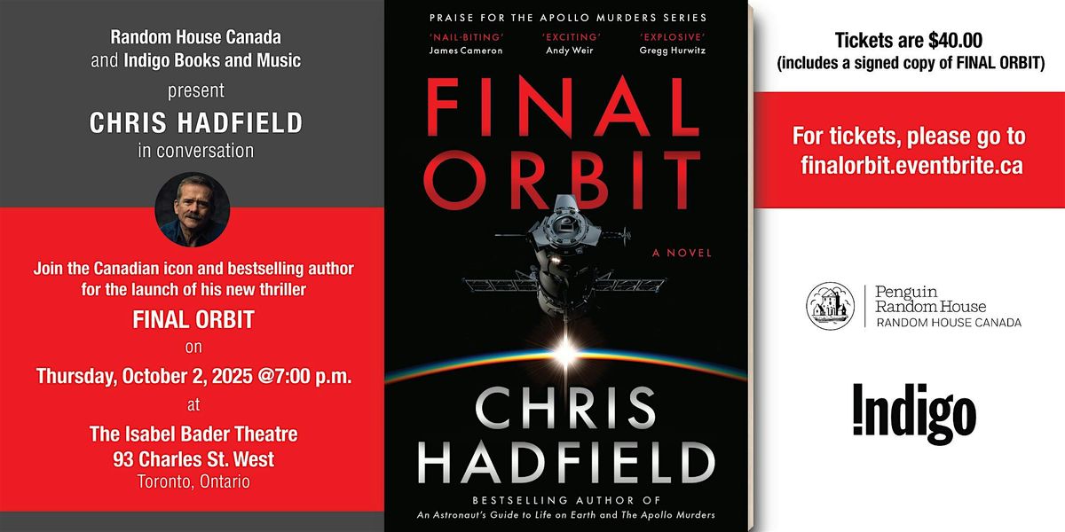 CHRIS HADFIELD IN CONVERSATION, 2 October | Event in Toronto | AllEvents