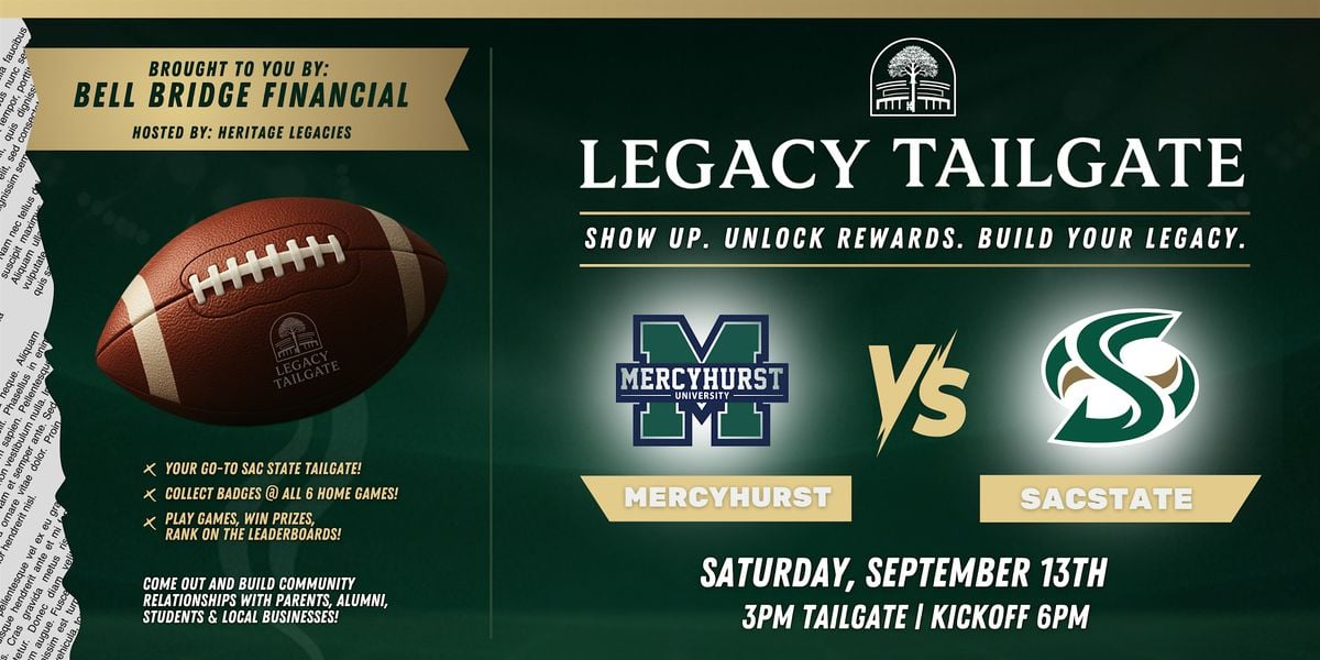 Copy of The Legacy Tailgate: Sac State vs Mercyhurst, 18 October | Event in Sacramento | AllEvents