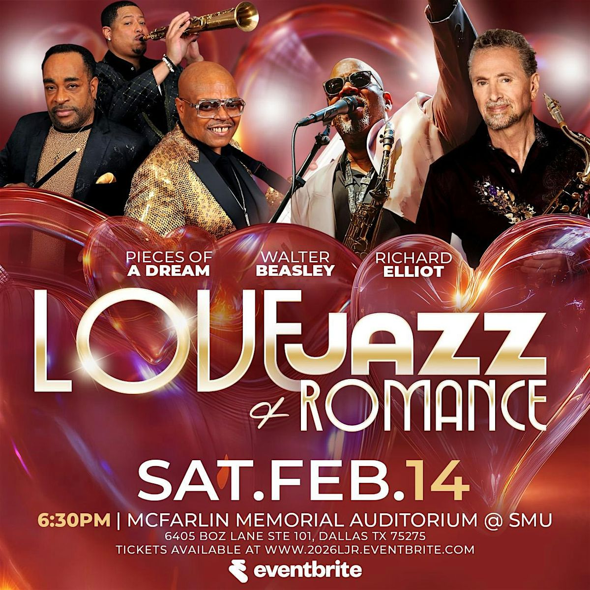 2026 LOVE JAZZ & ROMANCE @ SMU MCFARLIN AUDITORIUM, 14 February | Event in Dallas | AllEvents