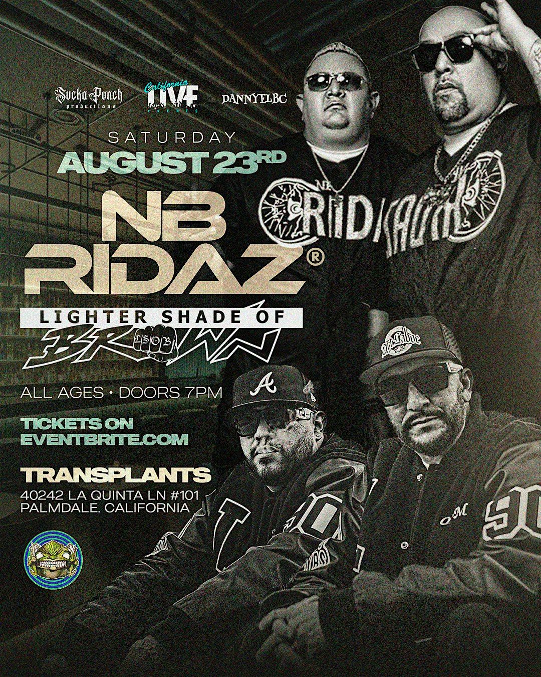 NB RIDAZ AND LIGHTER SHADE OF BROWN LIVE, 23 August | Event in Palmdale | AllEvents