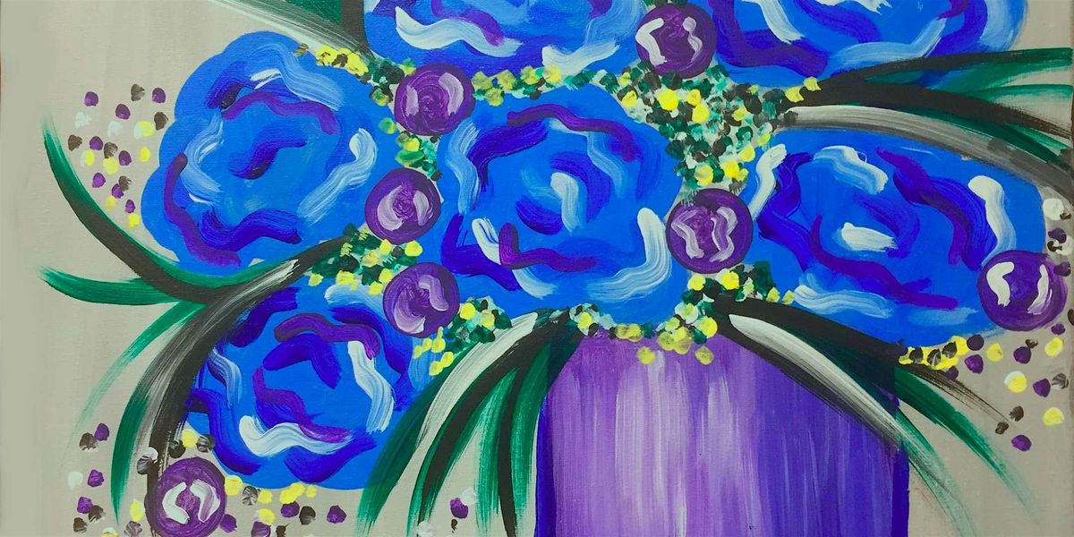 Peonies in Blue - Paint and Sip by Classpop!™, 6 July | Event in Danville | AllEvents