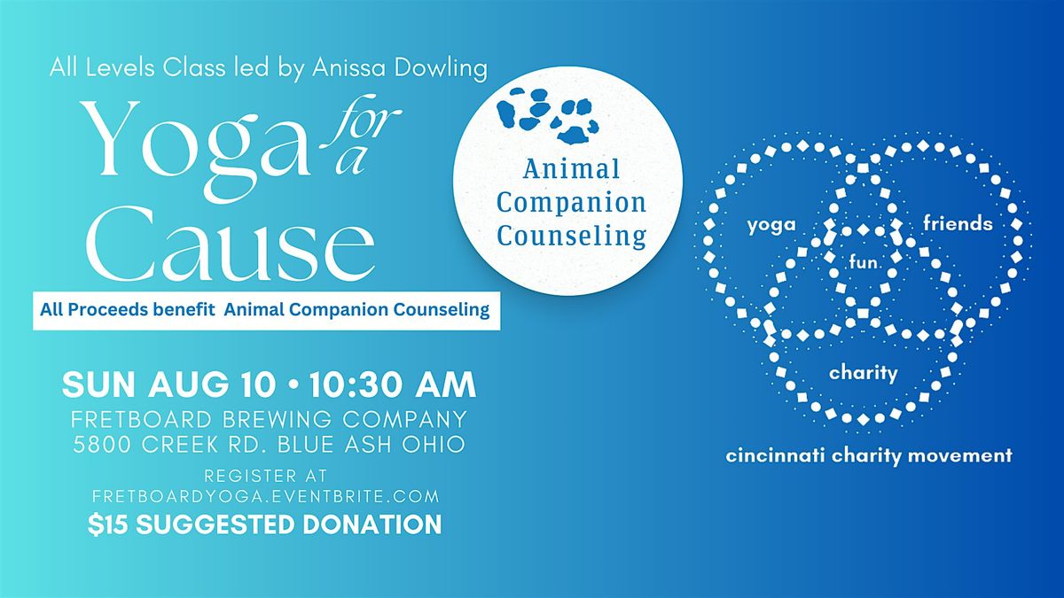 Yoga for a Cause - benefitting Animal Companion Counseling, 10 August | Event in Cincinnati | AllEvents