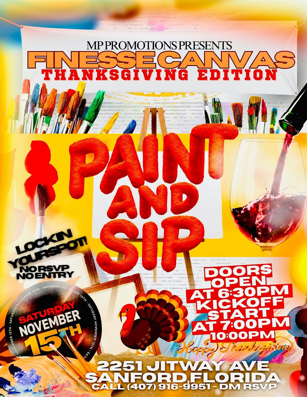 Paint and Sip, 15 November | Event in Sanford | AllEvents