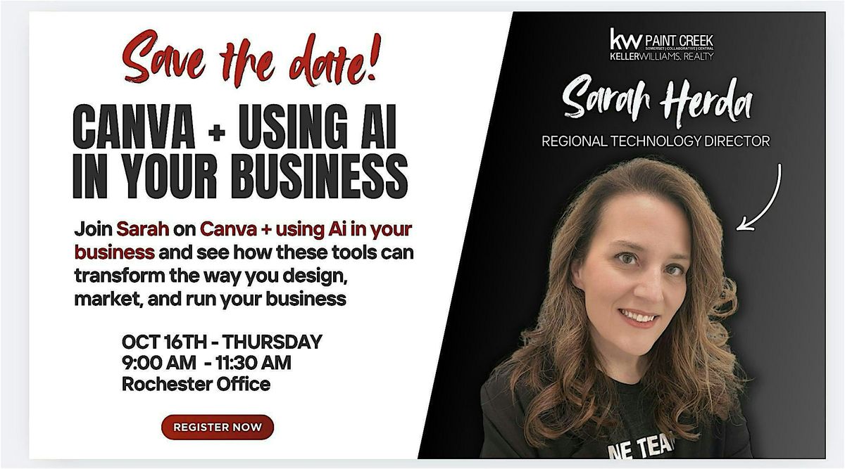Canva + using Ai  in your business, 16 October | Event in Rochester | AllEvents