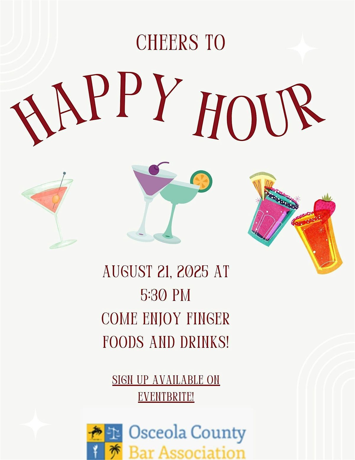 Osceola County Bar Association - Happy Hour, 21 August | Event in Kissimmee | AllEvents
