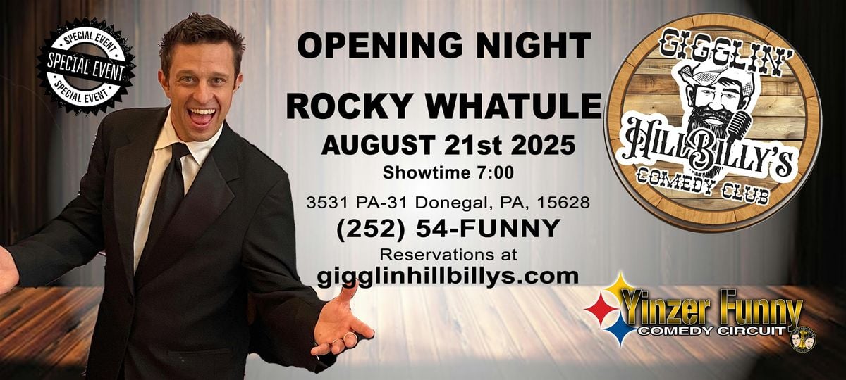 ROCKY WHATULE - Gigglin' Hill Billy's Comedy Club, 21 August | Event in Donegal | AllEvents