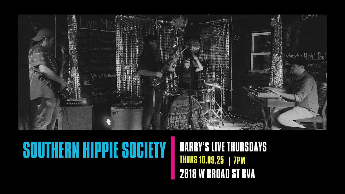 Harry's LIVE Presents the Southern Hippie Society, 9 October | Event in Richmond | AllEvents