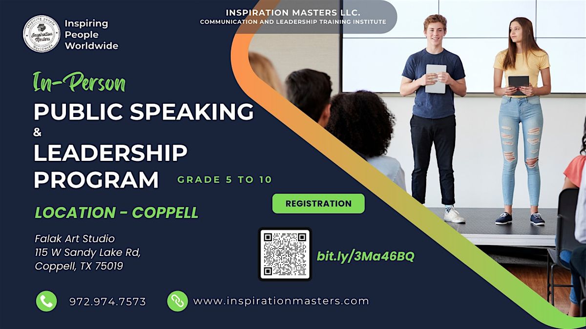 Public Speaking and Leadership Programs in Coppell for Grades 5 to 12 | Event in Coppell | AllEvents