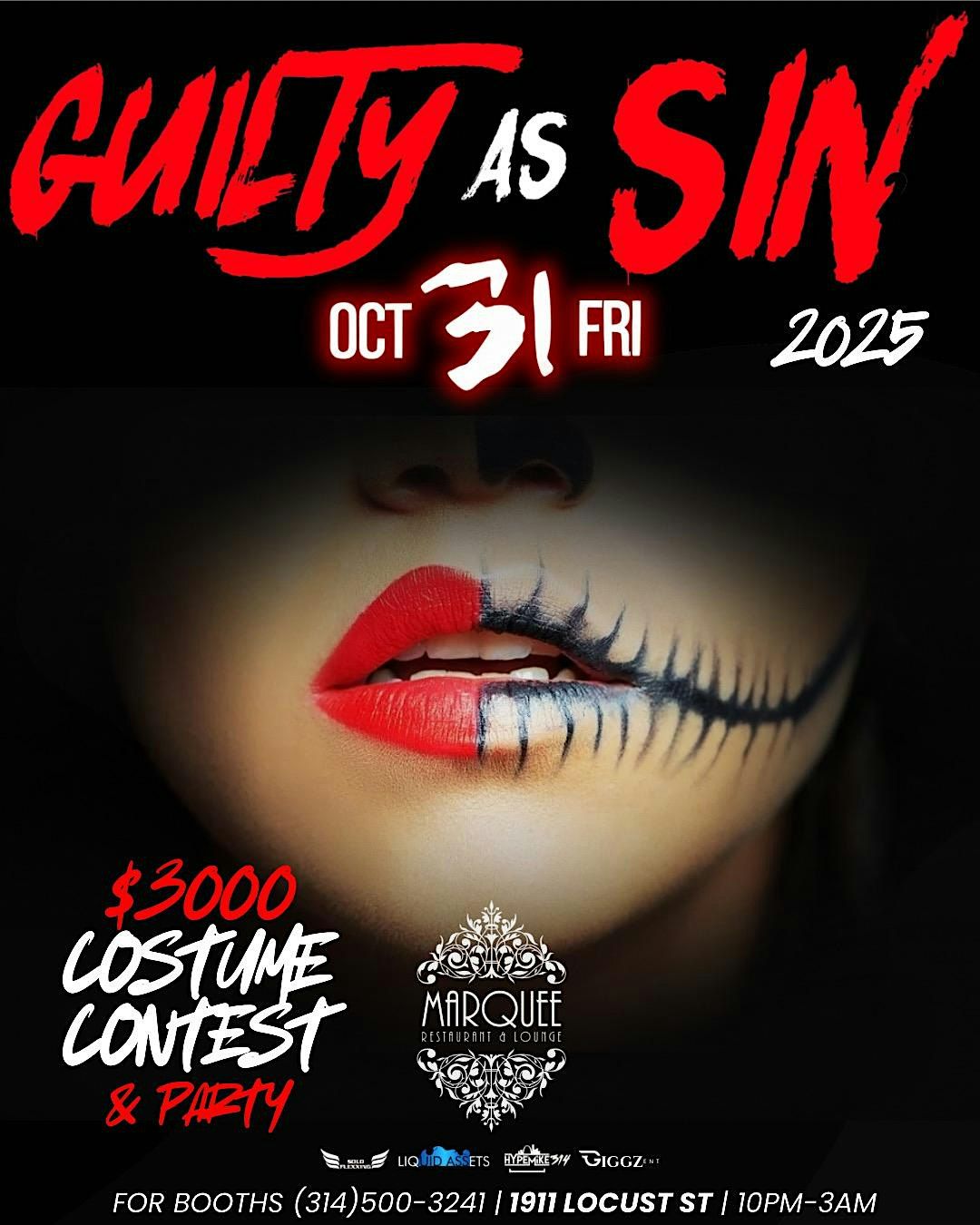 Guilty as Sin 2025 $3000 Halloween Contest and party, 31 October | Event in St Louis | AllEvents