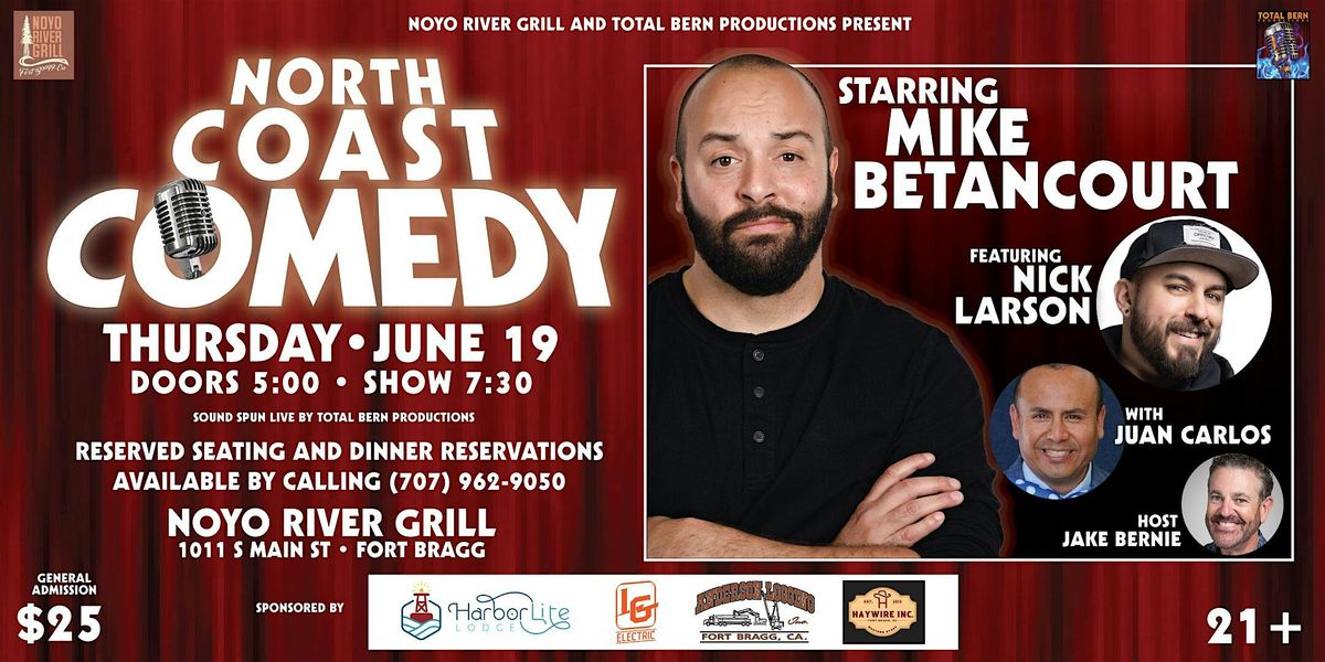 North Coast Comedy at the Noyo River Grill, 19 June | Event in Fort Bragg | AllEvents