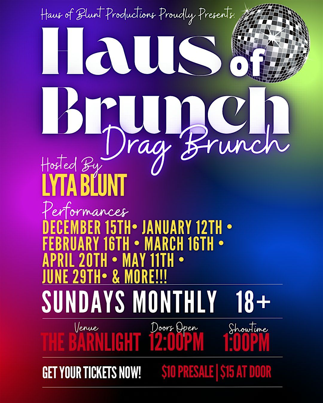 Haus Of Brunch: Eugene Drag Brunch! | Event in Eugene | AllEvents