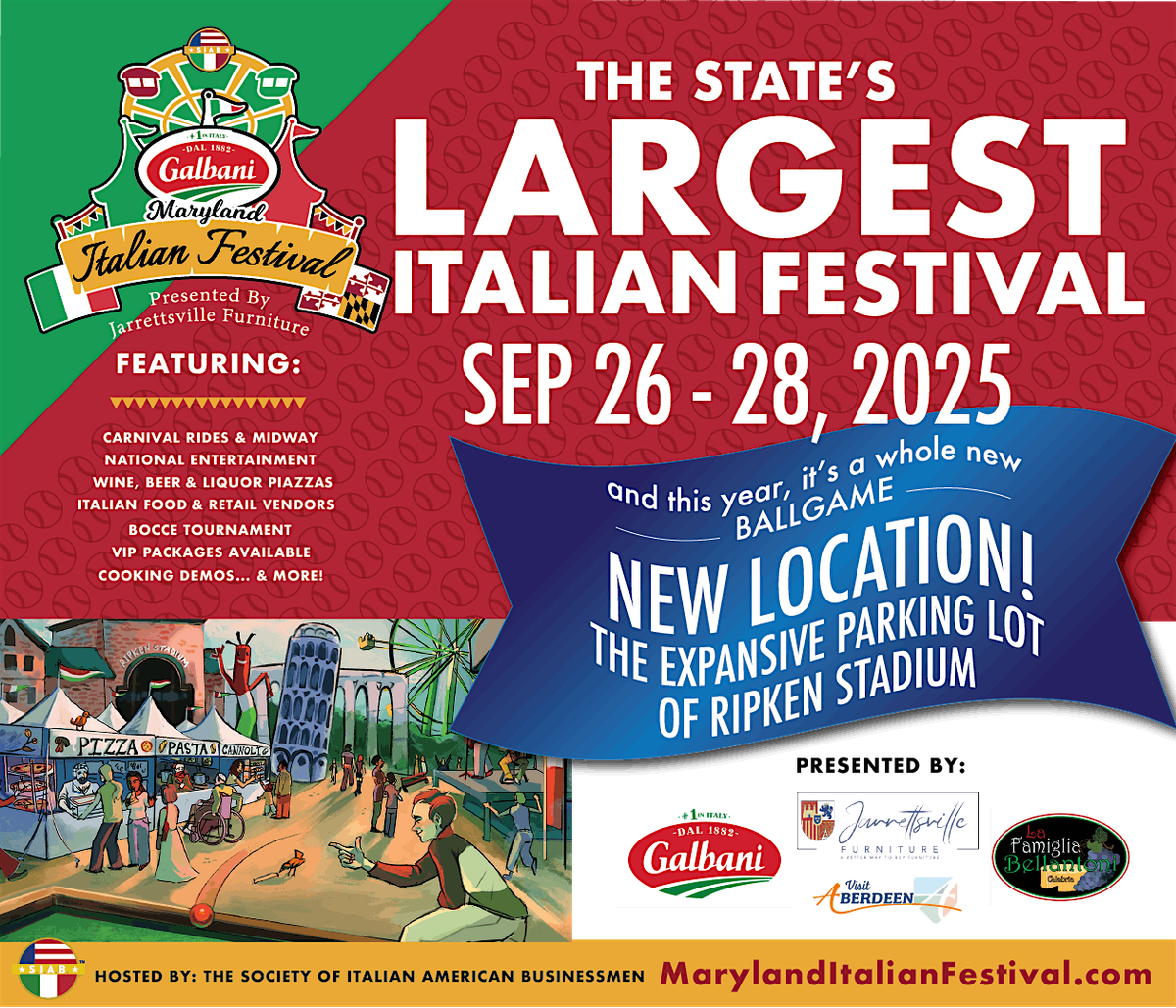 The Galbani Maryland Italian Festival, 26 September | Event in Aberdeen | AllEvents