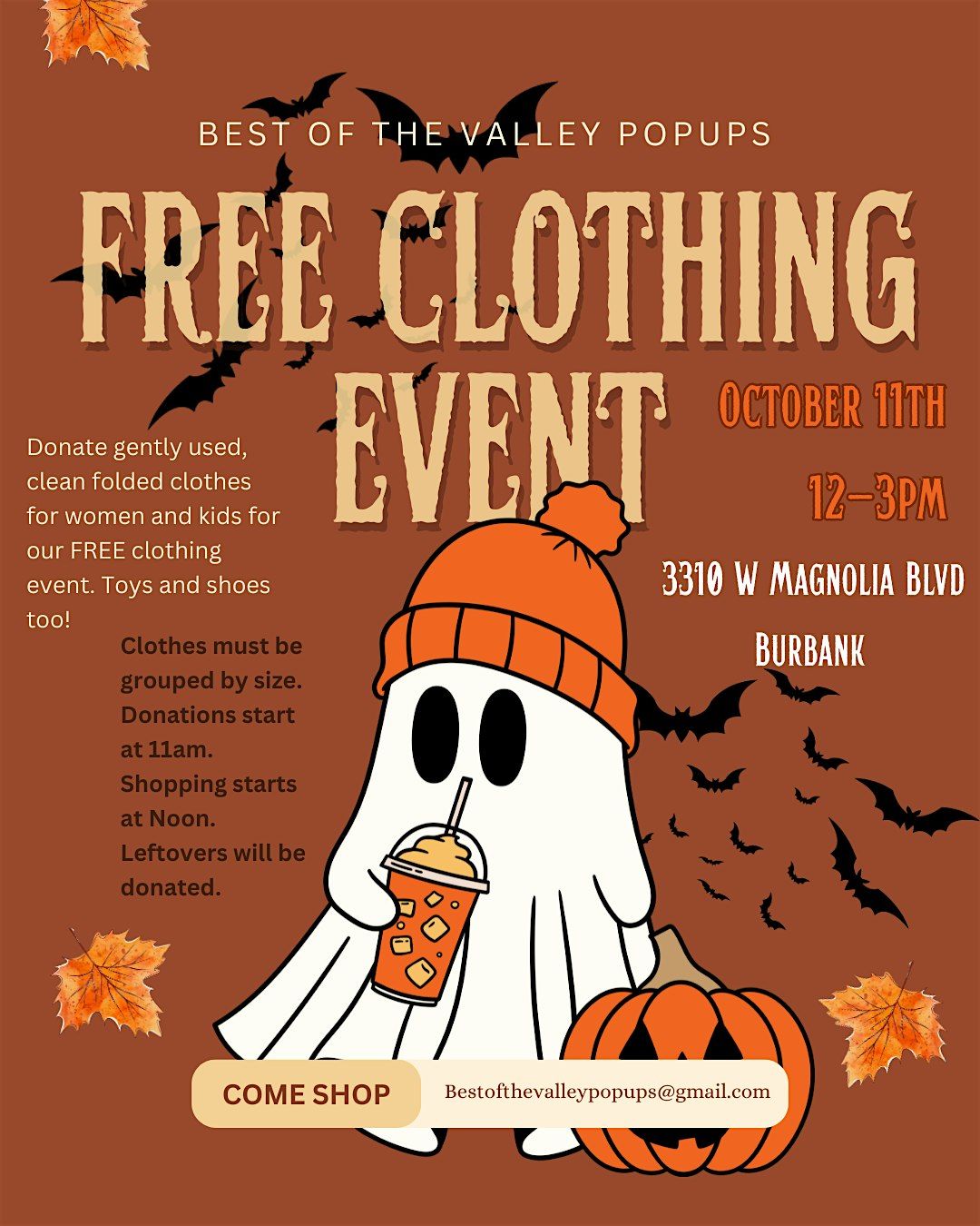 Harvest Free Clorhing Event, 11 October | Event in Burbank | AllEvents