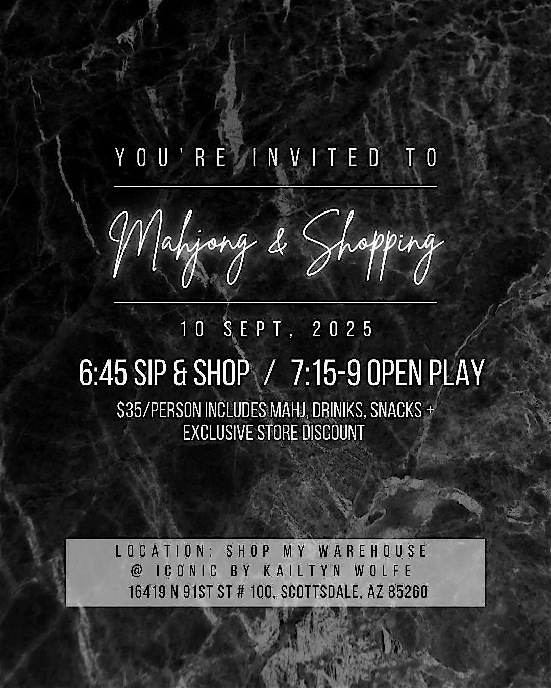 Mahjong & Shopping, 10 September | Event in Scottsdale | AllEvents
