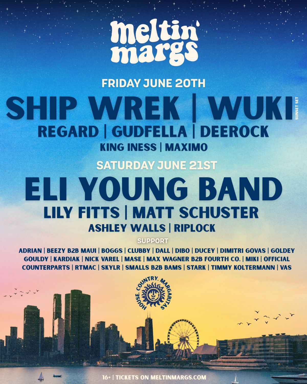 Meltin’ Margs Music Festival: Ship Wrek  Wuki & Regard - Friday, 19 June | Event in Chicago | AllEvents