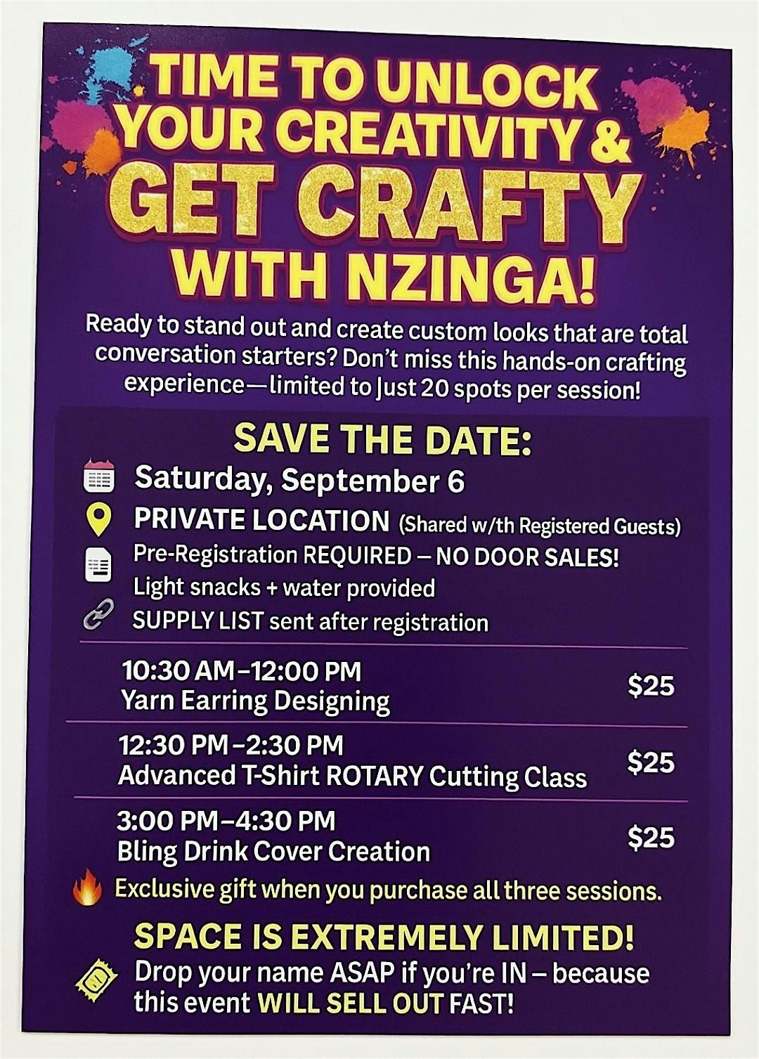 Crafty & Creative with Nzinga, 6 September | Event in Houston | AllEvents