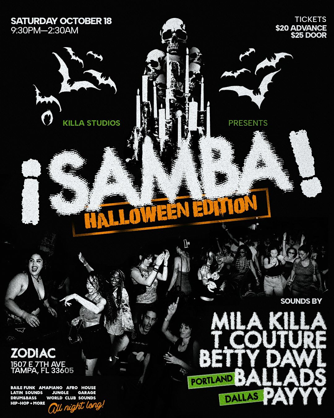 ¡ SAMBA ! HALLOWEEN EDITION, 18 October | Event in Tampa | AllEvents